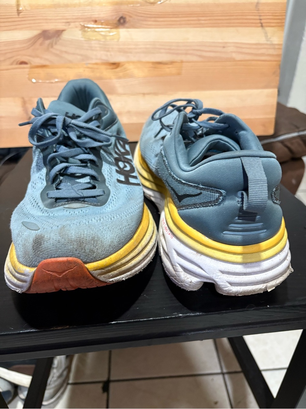 Hoka Men's Teal/Yellow Road Running Shoes